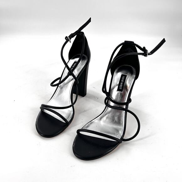 Nine West Maer Block Heels 8.5 NWOT Sandals Party Glam Cocktail - Picture 3 of 8
